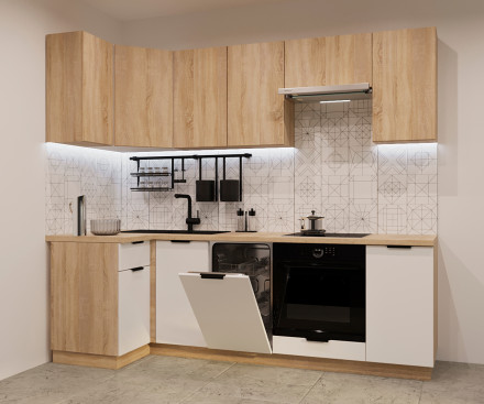 Кухня «арт. 10 Дуб сонома Тальк 1000х2450»